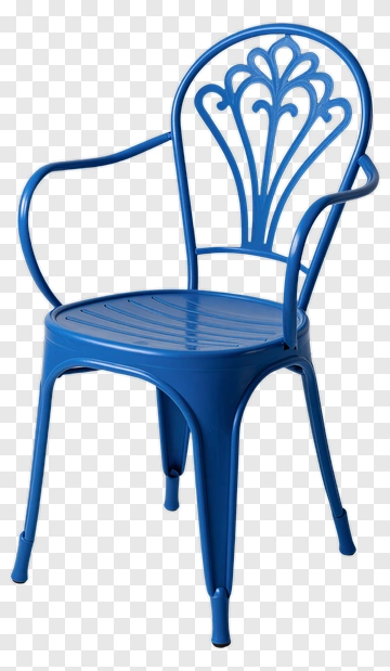 Blue Metal Chair PNG