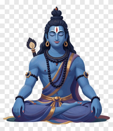 Hindu God Vishnu Sitting In Meditation PNG
