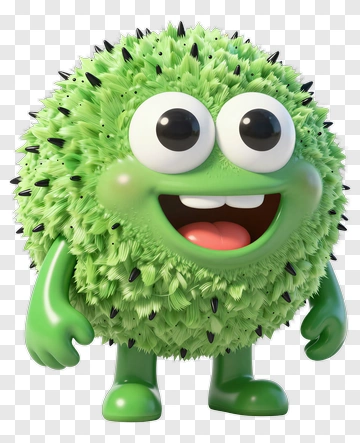 Cartoon Green Monster Character PNG