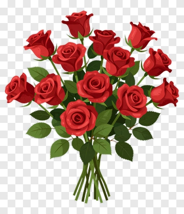 Bouquet Of Red Roses PNG