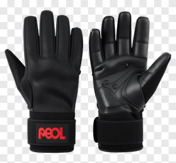 Black Goalkeeper Gloves PNG