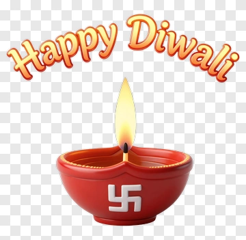Happy Diwali Oil Lamp PNG