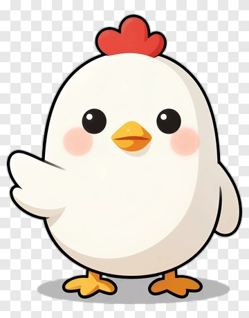 Cartoon Chicken Waving PNG