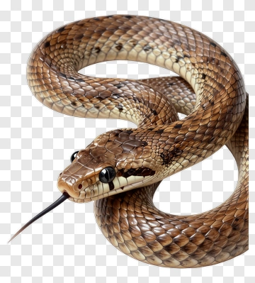 Realistic Brown Snake PNG