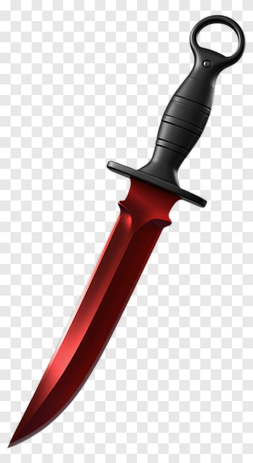 Red Dagger With Black Handle PNG
