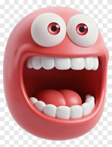 Cartoon Character With Big Smile PNG
