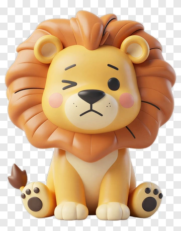 Cartoon Lion Figure PNG