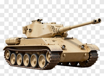 Military Tank In Tan Color PNG