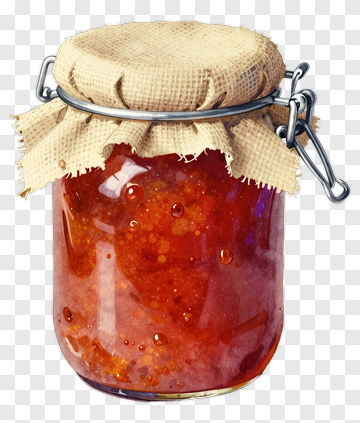 Jar Of Jam With Cloth Lid PNG