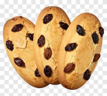 Cookies With Raisins And Almonds PNG