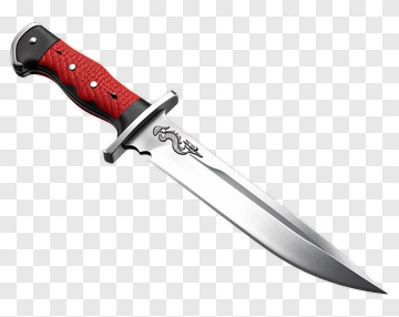 Knife With Red Handle PNG