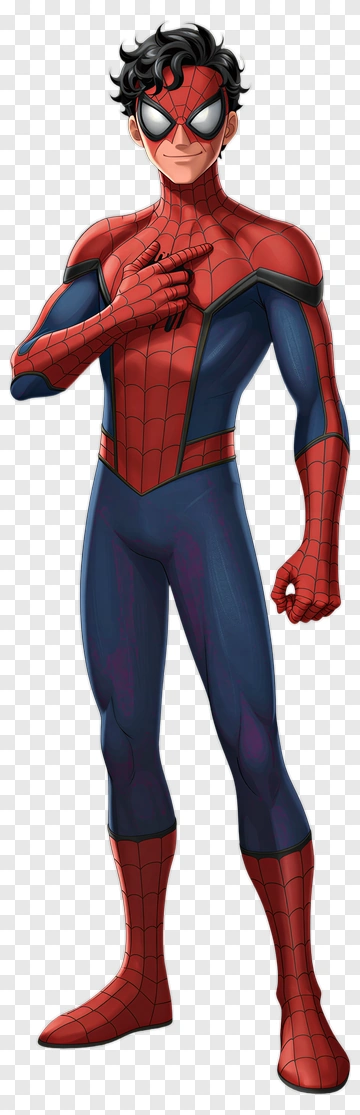 Spider-Man Character In Red And Blue Costume PNG
