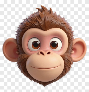 Cartoon Monkey Face PNG