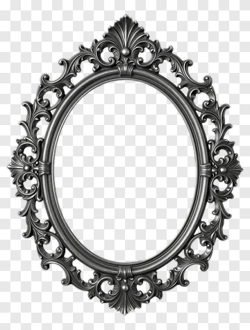 Ornate Black Picture Frame PNG