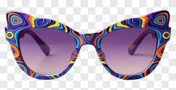Colorful Cat Eye Sunglasses PNG