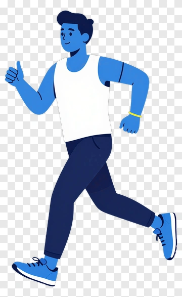 Cartoon Man Running PNG