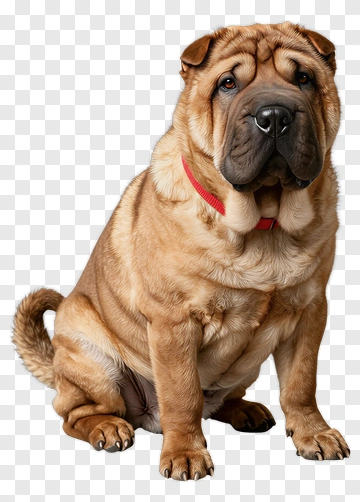 Shar Pei Dog Sitting PNG