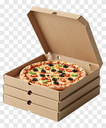 Pizza In A Delivery Box PNG