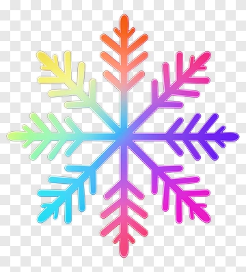 Colorful Snowflake Design PNG