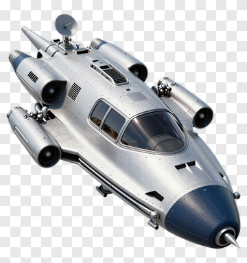 3D Futuristic Spacecraft PNG