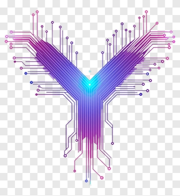 Colorful Circuit Board Design PNG