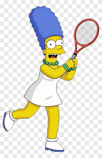 Marge Simpson Playing Tennis PNG