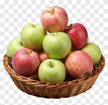 Basket Of Red And Green Apples PNG