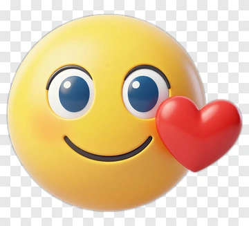 Smiling Emoji With Heart PNG