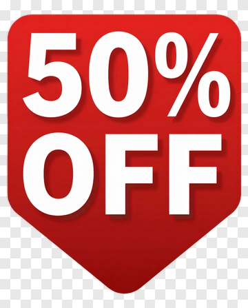 50% Off Sale Tag PNG