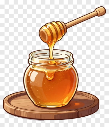 Honey Jar With Dipper PNG