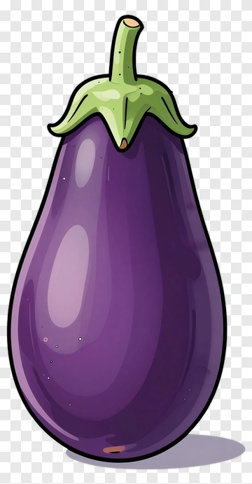 Cartoon Eggplant PNG
