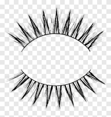 Black Eyelash Design PNG