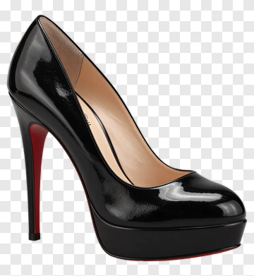 Black High Heel Shoe PNG