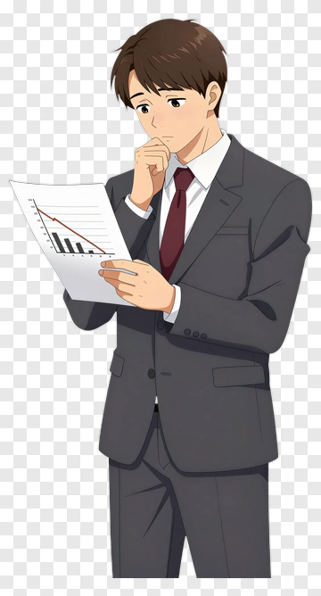 Businessman Analyzing A Report PNG