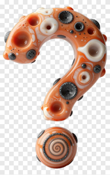 Decorative Question Mark With Swirls And Patterns PNG