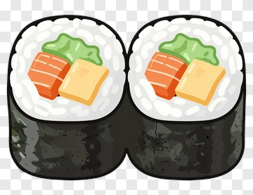 Sushi Roll With Salmon And Vegetables PNG