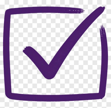 Purple Check Mark Inside A Box PNG