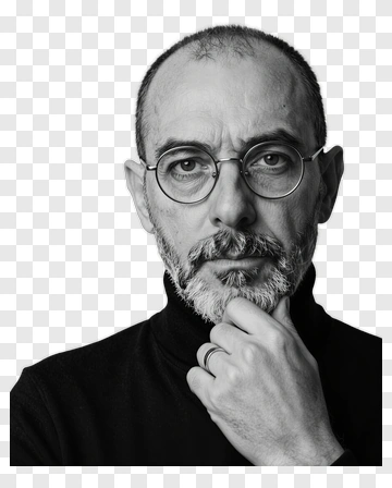 Thoughtful Man In Black Turtleneck PNG