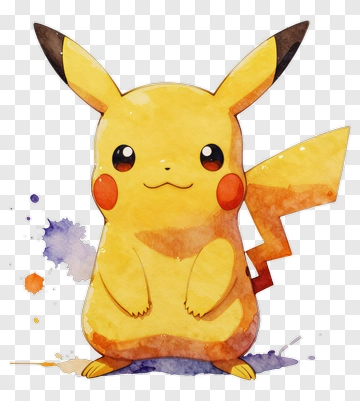 Watercolor Pikachu PNG