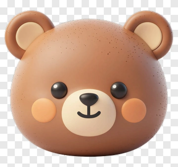 Cartoon Bear Head PNG