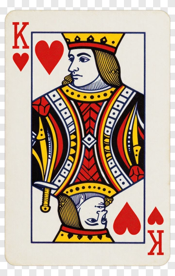 King Of Hearts Playing Card PNG
