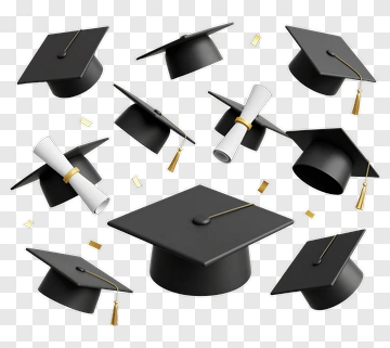 Graduation Caps And Diplomas PNG