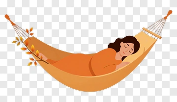 Woman Sleeping In A Hammock PNG