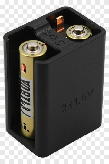 Battery Holder For Two Aa Batteries PNG