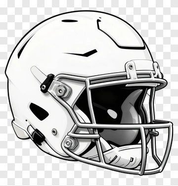 White Football Helmet PNG