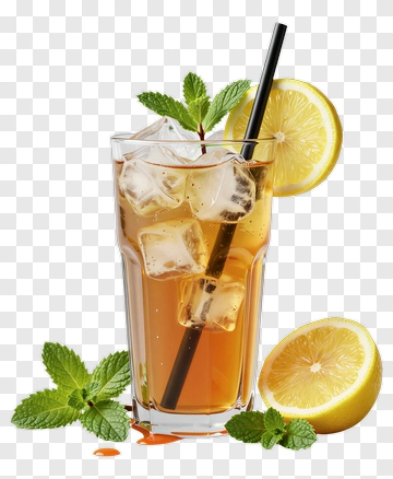 Iced Tea With Lemon And Mint Leaves PNG