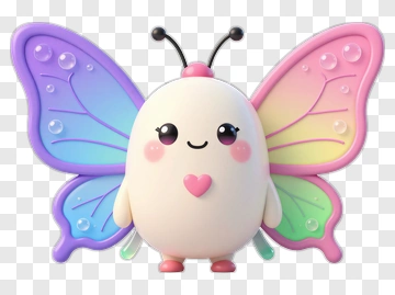 Cute Cartoon Butterfly Character PNG