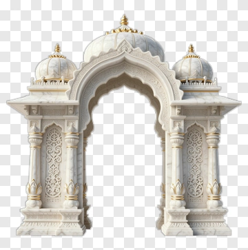 Marble Arch With Ornate Design PNG