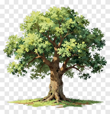 Colorful Tree With Lush Green Leaves PNG