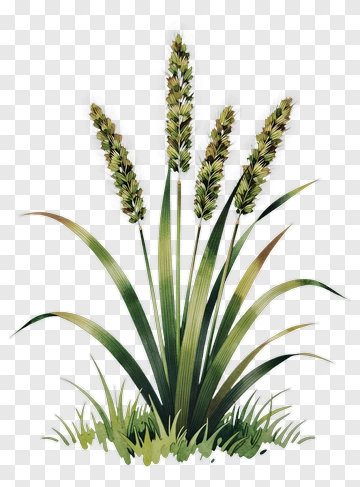 Wheat Plant With Green Leaves PNG